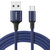 CHOSEAL/秋叶原 Type-C手机数据充电线数据传输线接头线USB充电器电源线 2米 蓝色 QS6801BT2第3张高清大图