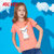 abckids童装 夏装2018新款女童短袖T恤甜美上衣体恤可爱小学生潮F8211077D(90cm 火烈鸟红)第3张高清大图