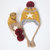 milky friends冬季宝宝星星针织毛线帽儿童保暖婴儿套头帽围巾(黄色套装 均码（44-52cm）)第2张高清大图