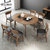 北欧风实木餐桌吃饭桌子4人圆形可伸缩小户型一桌六椅歺桌椅组合(一桌六椅)第2张高清大图