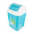 茶花方形摇盖欧式垃圾桶 方便卫生家用厨房办公室塑料收纳桶1203第5张高清大图