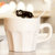 豪峰 创意马克杯陶瓷杯子咖啡杯牛奶杯早餐杯卡通可爱水杯带勺(黑猫白色款满天星带勺)第5张高清大图