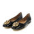 托里伯奇女士黑色皮革平底鞋 46882-00935.5黑 时尚百搭第2张高清大图