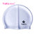 雅凯诗 硅胶泳帽 柔软舒适防水耐用时尚大标游泳帽装备(天蓝色 成人)第5张高清大图