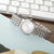 天梭/Tissot 瑞士手表 经典系列简洁钢带石英日历女表 T52.1.281.31(白色 钢带)第4张高清大图