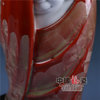 中国龙瓷 知足乐（红结晶）弥勒佛像家居装饰*商务礼品*工艺品瓷器摆件德化陶瓷TYC052