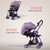 Pouch超轻便婴儿手推车儿童伞车折叠便携可坐躺双向宝宝bb车冬夏A08(紫色)第4张高清大图
