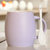 豪峰 陶瓷马克杯杯子咖啡杯牛奶杯水杯带盖勺广告杯可加印logo(浅紫酒桶杯配盖勺)第3张高清大图