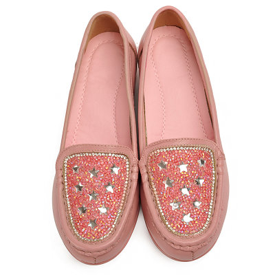 季透气牛皮妈妈鞋舒适平底鞋豆豆女鞋女单鞋3