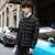森雷司棉衣男士2018新款冬季加绒加厚棉袄青少年韩版修身短款外套男冬装(黑色 XL)第3张高清大图
