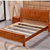 亿景鸿基 中式现代家具实木床单人床双人床  不含床头柜橡木床 YSMC062(海棠色 1200)第2张高清大图