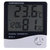 雨花泽（Yuhuaze）电子温湿度计带时间闹钟 办公家用室内外温度计 测温计 湿度计HTC-1第2张高清大图