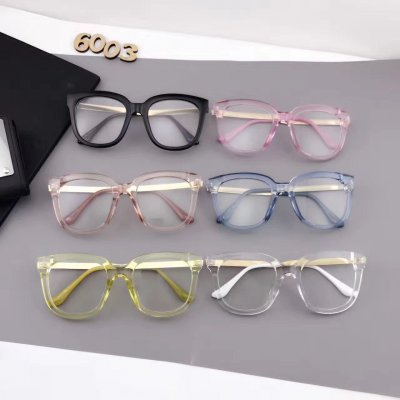 【2017新款迪丽热巴同款眼镜透明粉色网红眼