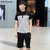 帛莱尼(bolainy)2015夏季男士短袖t恤套装韩版休闲运动polo衫半袖体恤B014(黑色 S)第5张高清大图