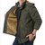 冬季男士多袋工装棉衣男中长款加绒加厚中年保暖棉袄外套M8592(黑蓝色 XXXL)第4张高清大图