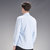 男士衬衫长袖薄款夏季商务休闲正装上班上衣服纯色加大码青年半袖(浅蓝色 4XL)第3张高清大图