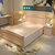 现代简约白色实木床松木床双人床单人床儿童欧式床1.5 1.2 1.8米m(清漆+双抽+床头柜 1.35米*2米)第2张高清大图
