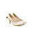 羽陌伦诗 韩版新款女鞋简约尖头纯色甜美蝴蝶结中跟细跟单鞋 R153(米色 38)第2张高清大图