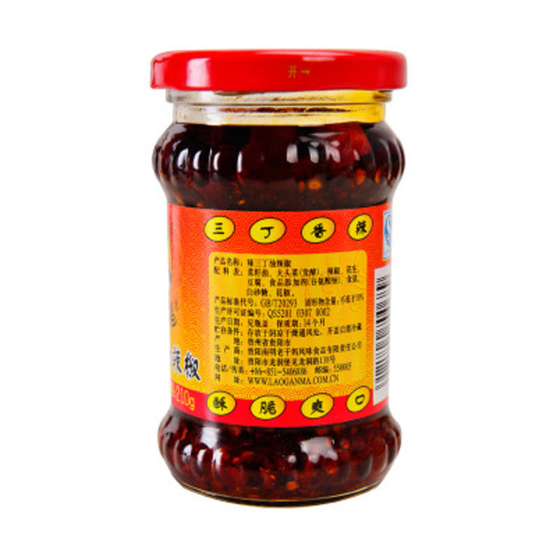 老干妈辣三丁油辣椒210g/瓶