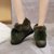 SUNTEK毛毛鞋女式内增高棉鞋一脚蹬加绒雪地靴2021年新款百搭加厚鞋子冬(绿色（升级版） 39 偏小半码)第5张高清大图