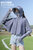 防晒衣女夏季2022新款防紫外线冰丝透气薄款披肩斗篷罩衫防晒服短(浅蓝色（衣+帽两件套款） 均码)第4张高清大图