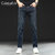 CaldiceKris （中国CK）秋季欧美风压花弹力修身加厚休闲牛仔裤 CK-FS8801第4张高清大图
