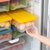 新款冰箱收纳盒抽屉式食品密封保鲜盒防串味水果蔬果储物冷冻盒(莫兰迪优雅粉色 （保鲜盒）二只装)第5张高清大图