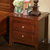 皮耐迪 现代中式 橡木实木床头柜 床边柜 储物柜(胡桃色)第2张高清大图