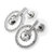 Swarovski/施华洛世奇 银色镀铑镶钻耳环 女士耳饰 1039066(白色)第2张高清大图