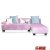 乐和居 韩式田园布艺沙发 简约客厅粉色沙发 现代L型小户型转角沙发组合第3张高清大图