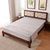 家逸北欧实木床1.8米双人床卧室现代简约1.5米橡木床环保卧室家具(胡桃色 1.5米*2米)第4张高清大图