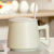 豪峰陶瓷马克杯杯子咖啡杯牛奶杯水杯带盖勺广告杯可加印logo(浅绿工字杯配盖勺)第3张高清大图