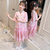 比得兔 汉服女童连衣裙夏装2021新款古装超仙公主裙子儿童夏季襦裙中国风(120 粉红色)第3张高清大图