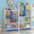 简约儿童书柜实木落地书架家用玩具置物架简易学生收纳储物柜子(5层60长带门白色【送货到家】)第4张高清大图