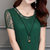 VEGININA 新款女装简约时尚修身连衣裙 9722(绿色 5XL)第4张高清大图