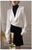 春季高领假两件上衣春秋长袖设计感拼接时尚气质感衬衫设计(白色 XXL)第3张高清大图