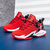 迈凯恩品牌儿童篮球鞋2022新款男童网面透气运动鞋男孩网鞋中大童防滑高帮跑步鞋(黑红685 32（20）)第7张高清大图