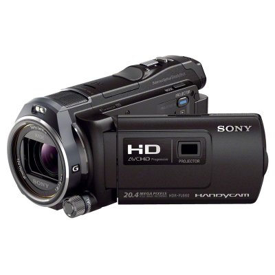 索尼（SONY）投影系列HDR-PJ660E数码摄像机（黑色）家用投影 高清画质 内置64G内存 543万像素12倍光学变焦3英寸92万像素触摸屏投影功能光学防抖