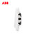 ABB开关插座面板德静系列白色86型二位单控开关二开单控二开开关AJ102第3张高清大图