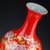 景德镇陶瓷器 中国红花开富贵花瓶描金牡丹赏瓶 现代家居摆件大号第3张高清大图