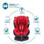 沃尔卡（walka）人马座 儿童安全座椅 9个月-6岁 坐姿可调节(红色)第4张高清大图