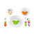 意大利 guzzini 进口Bimbi儿童餐具套装便携不锈钢宝宝勺子婴儿训练刀叉勺套装 国美厨空间(笑脸)第4张高清大图