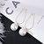 OA ONNEA 高仿珍珠  铜线耳环  时尚镀金(白色)第5张高清大图
