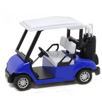 鸭小贱1：20仿真高尔夫球车合金车模型儿童玩具车礼物回力车8969-9(蓝色)