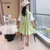CaldiceKris（中国CK）学院风绿POLO衫收腰连衣裙CK-FS3607(绿色 140)第5张高清大图