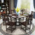 皮耐迪 新中式实木餐桌椅组合 家用圆形桌子 中式餐厅家具饭桌黑檀色(单桌 1.5m)第2张高清大图