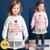 JELISPOON吉哩熊韩国童装冬季新款女童爱心满满加绒套装(150 灰白色)第5张高清大图