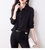 黑色方领简约风衬衫女气质设计感小众2022春装新款时尚宽松上衣(黑色 XL)第6张高清大图