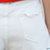 VEGININA  白色花边短裤女显瘦韩版高腰破洞牛仔短裤子 2934(图片色 XL)第5张高清大图