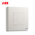 ABB开关插座面板无框轩致系列雅典白墙壁86型开关面板空白面板AF504第5张高清大图